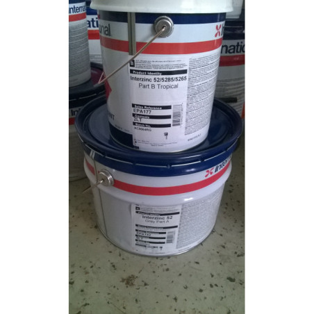 Finess Szolnok Kft. Iparifestékek szakáruháza-INTERZINC 52 2K MAGAS FÉM-CINKTARTALMÚ EPOXI ALAPOZÓ 10L (~28KG)164 170,36 Ft129 268,00 FtInternational Protective CoatingsINTERNATIONAL 2 komponensű alapozók